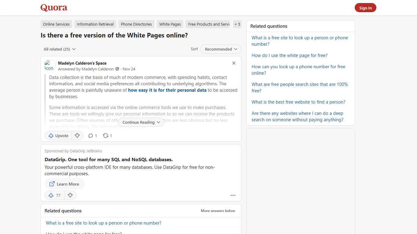 Is there a free version of the White Pages online? - Quora